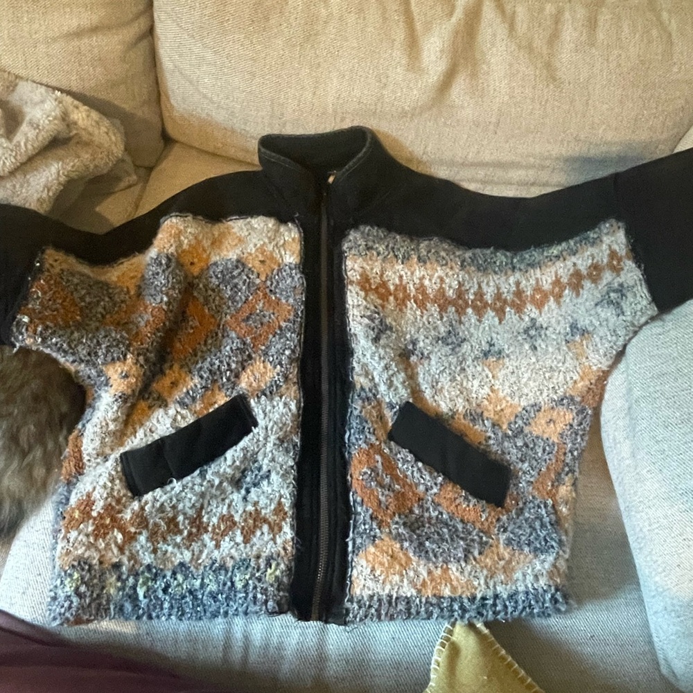 Free People Multicolor Patterned dolman Jacket